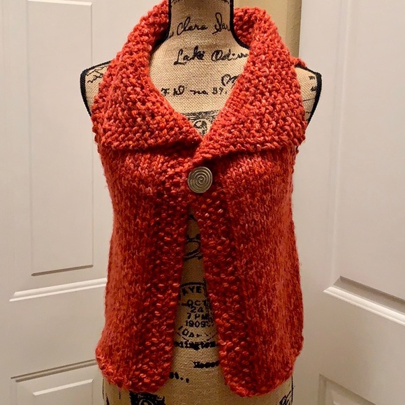 Hand Knitted Chunky Sweater Vest - Picture 1 of 5